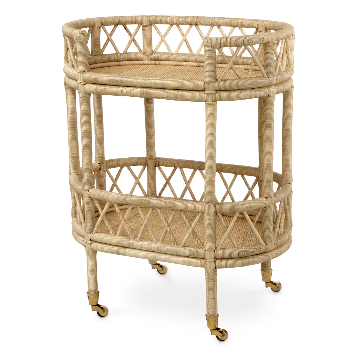 Trolley en rotin naturel | Eichholtz Dorini - vue principale | REMO-HOME