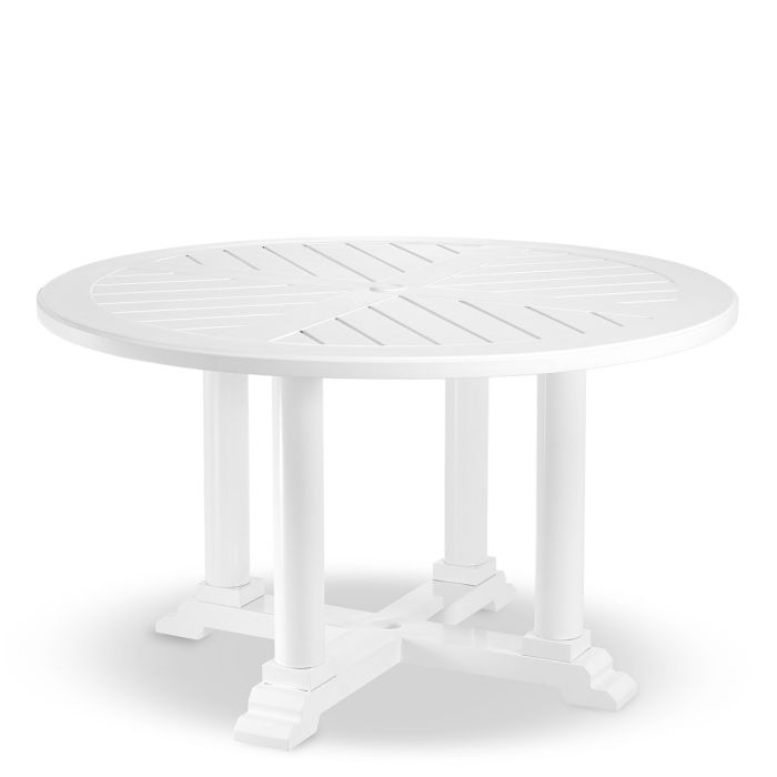 Table ronde extérieure en métal blanc | Eichholtz Bell Rive S