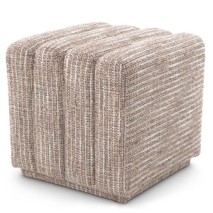 Pouf en tissu Mademoiselle beige | Eichholtz Bente