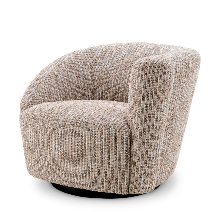 Fauteuil pivotant en tissu beige | Eichholtz Colin D