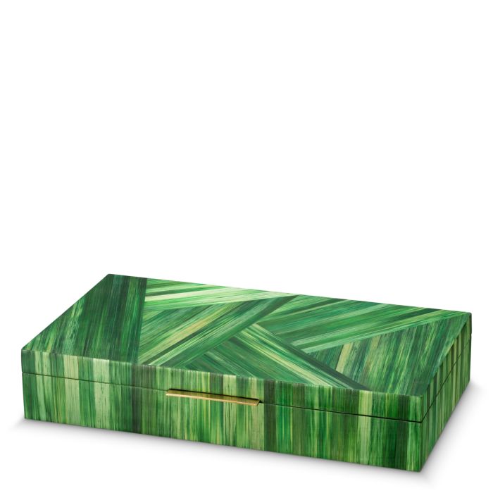Boîte en bois de paille vert | Eichholtz Harvard