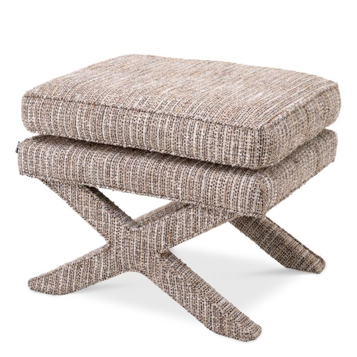 Pouf en tissu Mademoiselle beige | Eichholtz Cordoba