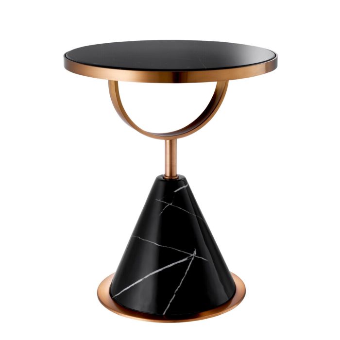 Table d'appoint cuivrée en résine noire | Eichholtz Park Lane