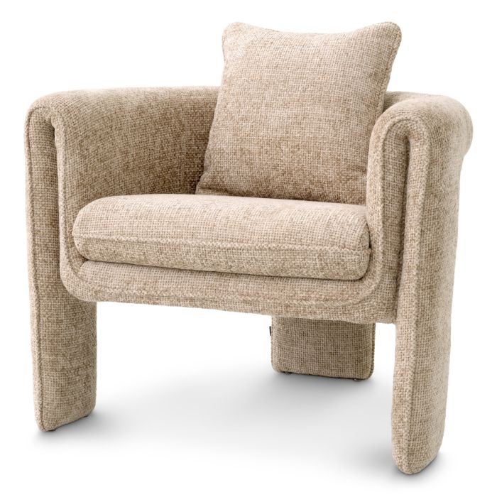 Fauteuil en tissu beige | Eichholtz Toto
