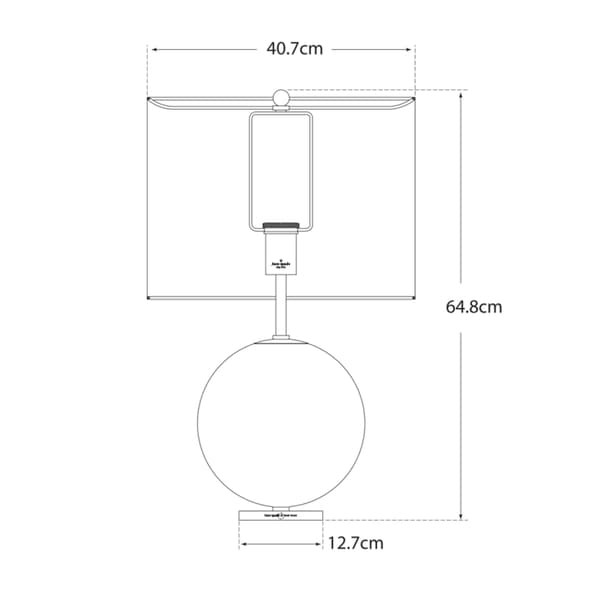 Lampe de table Elsie Cream (Cream Shade) | Andrew Martin - vue de détail | REMO-HOME