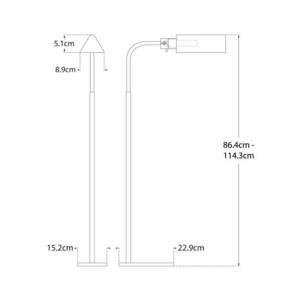 Lampadaire Studio Nickel | Andrew Martin - vue de détail | REMO-HOME