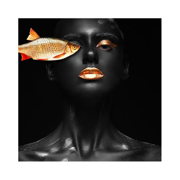 Œuvre d'art sur plexiglas Golden Eye | Andrew Martin - vue principale | REMO-HOME