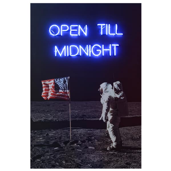 Sculpture néon Neon - Moon Landing 80X120 | Andrew Martin - vue principale | REMO-HOME