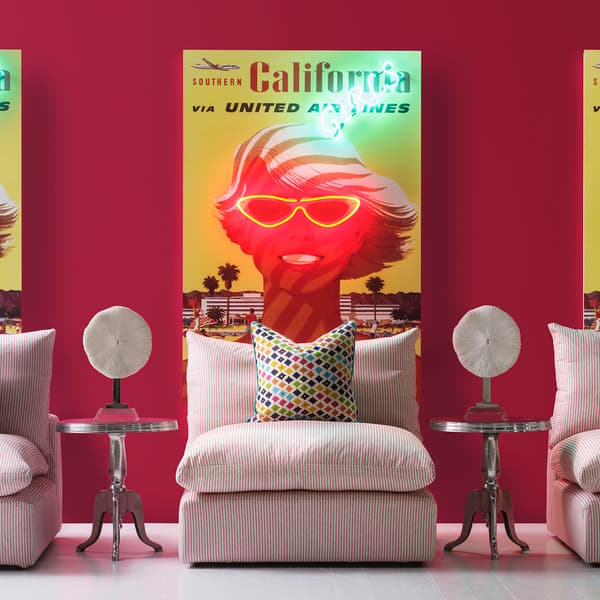 Sculpture néon Neon - California Girls 80X120 Pink/Yellow | Andrew ... - vue principale | REMO-HOME
