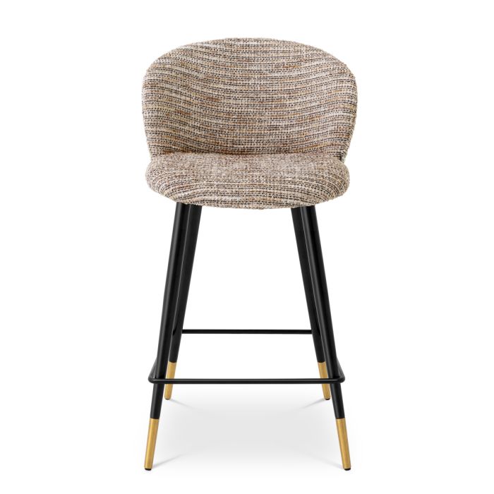 Chaise de comptoir en tissu beige | Eichholtz Volante