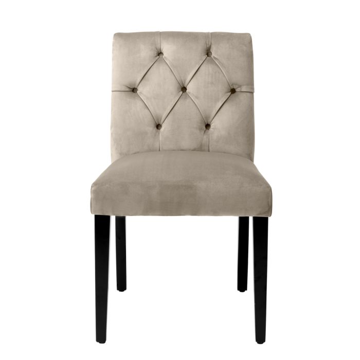 Chaise de salle à manger en velours greige | Eichholtz Atena