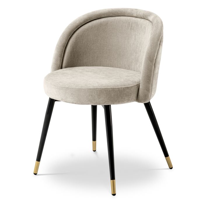 Chaise de salle à manger en tissu sable (lot de 2) | Eichholtz Chloé