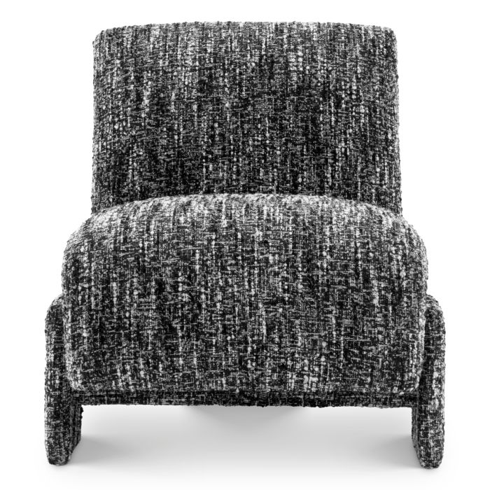 Fauteuil bouclé noir et blanc | Eichholtz Rockdale