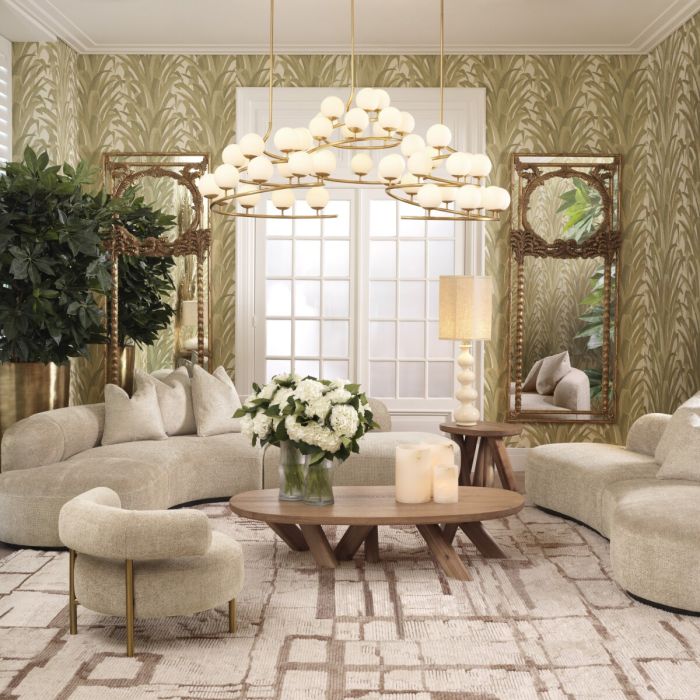 Canapé 4-5 places en tissu sable | Eichholtz Bjorn L