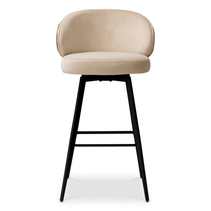 Chaise de bar en tissu beige | Eichholtz Camerota
