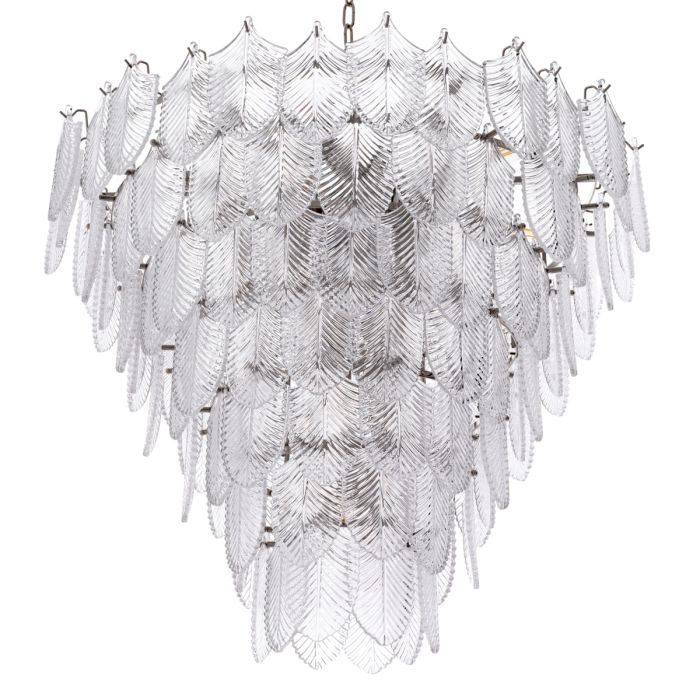 Lustre nickelé en verre transparent | Eichholtz Verbier L