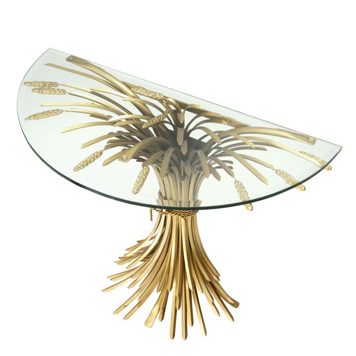 Console dorée en verre transparent | Eichholtz Bonheur