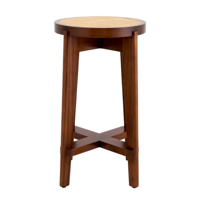 Tabouret de bar marron en rotin | Eichholtz Dareau S