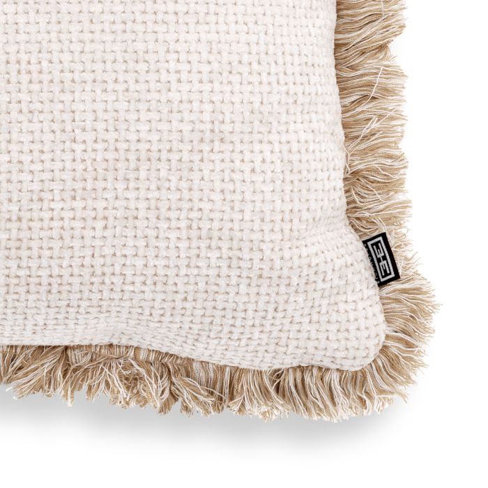 Coussin carré en tissu blanc cassé | Eichholtz Nami L