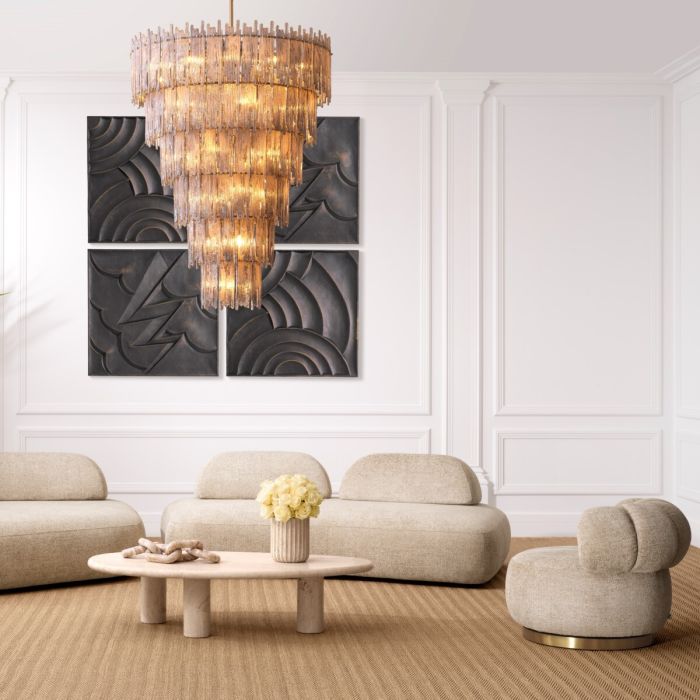 Fauteuil en tissu sable | Eichholtz Phedra