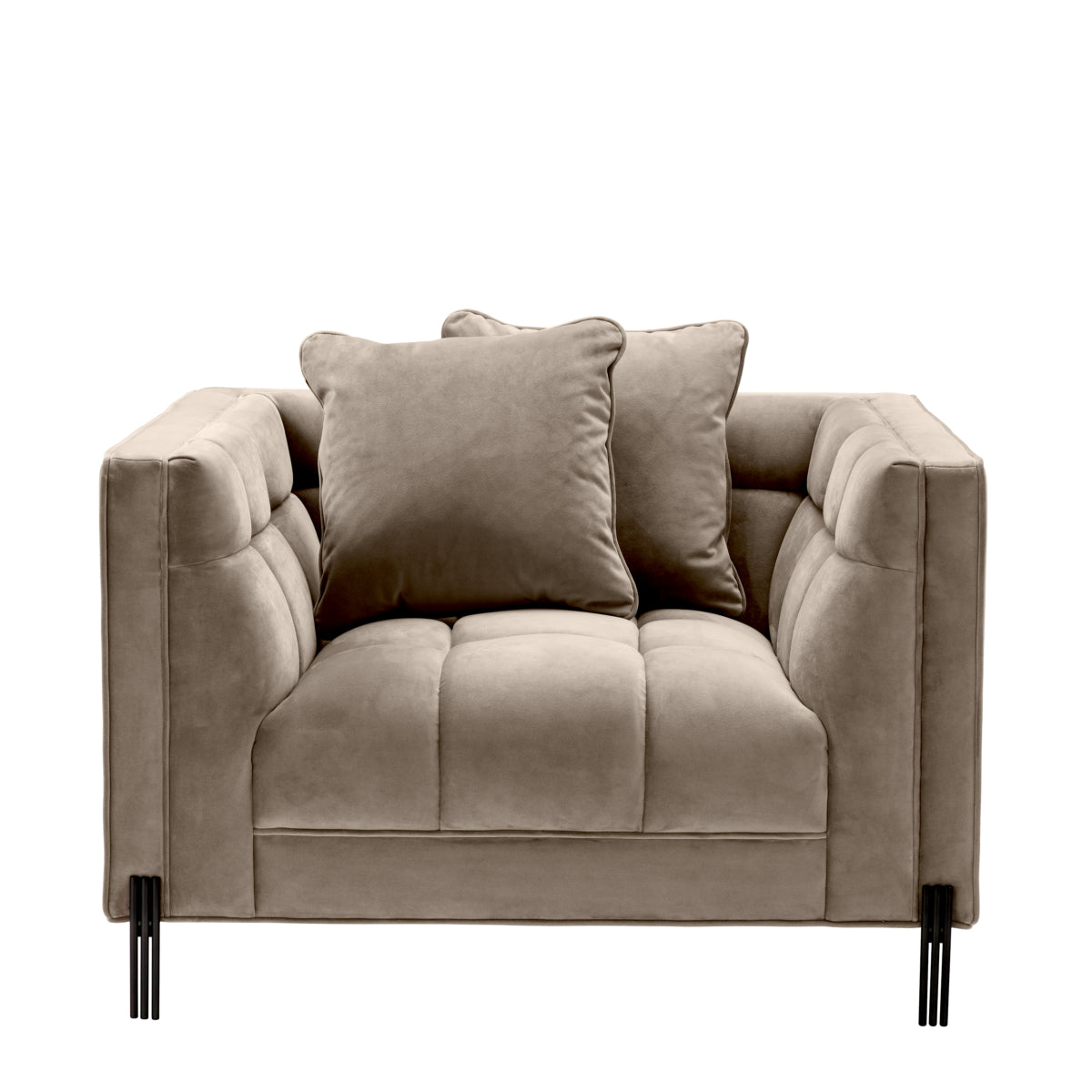 Chaise en velours gris savona | Eichholtz Sienna - vue de détail | REMO-HOME