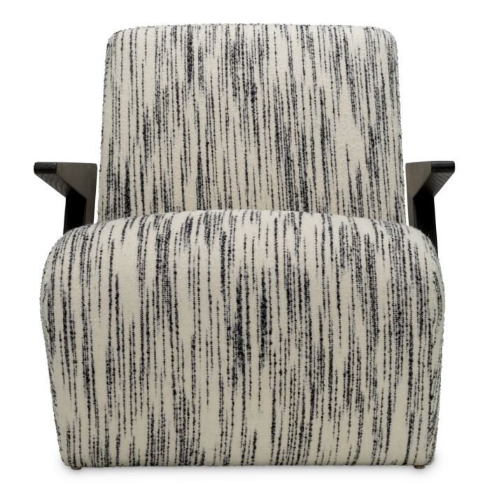 Fauteuil en tissu blanc et noir | Eichholtz Venosa