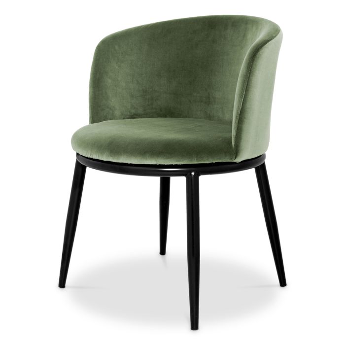 Chaise de salle à manger en velours vert (lot de 2) | Eichholtz Filmore