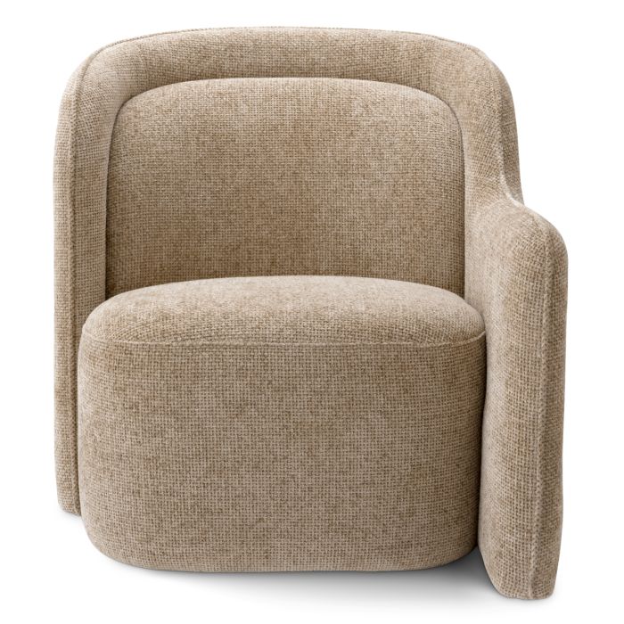Fauteuil en tissu sable | Eichholtz Barrier D