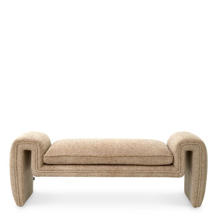 Banc en tissu sable | Eichholtz Tondo S
