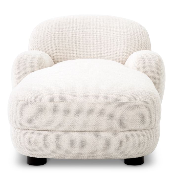 Fauteuil long en tissu blanc cassé | Eichholtz Udine