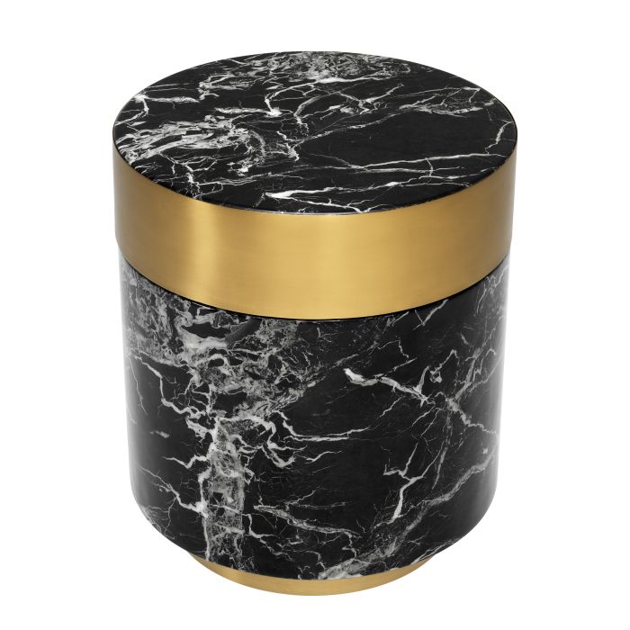 Table d'appoint dorée en résine noire | Eichholtz Caron