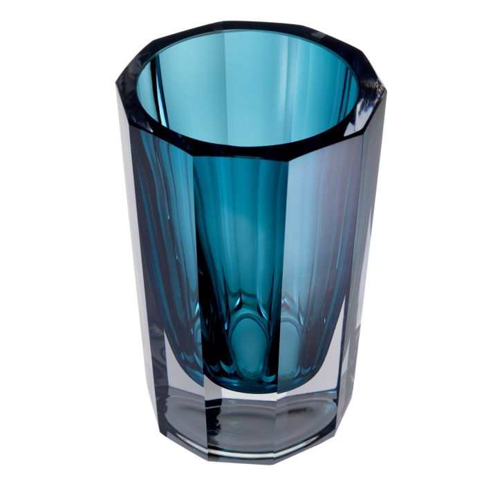 Vase en verre soufflé bleu | Eichholtz Chavez L