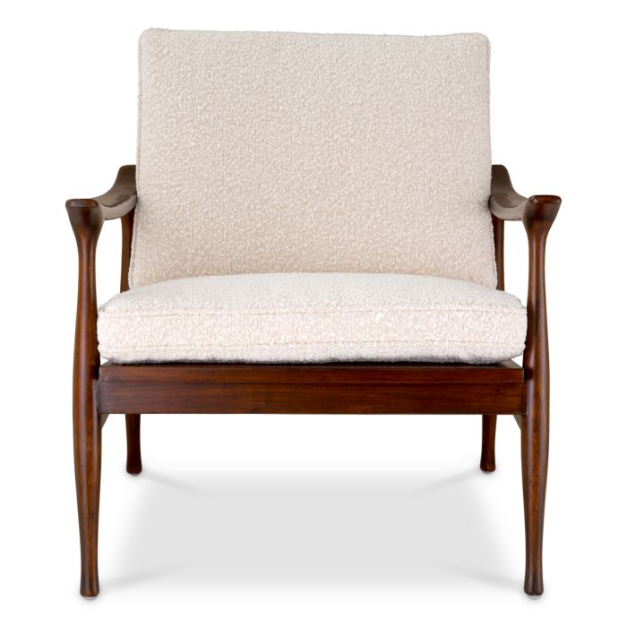 Fauteuil bouclé crème | Eichholtz Manzo