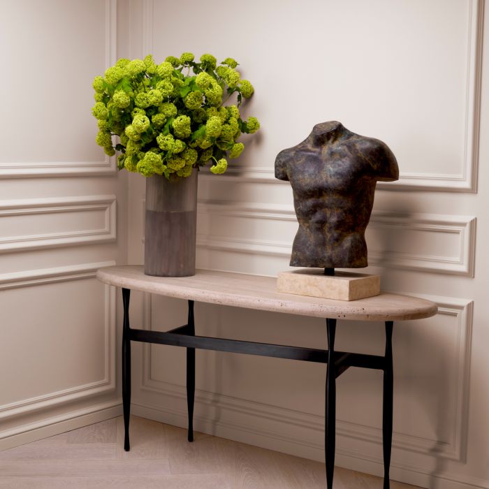 Console en bronze et travertin | Eichholtz Palermo