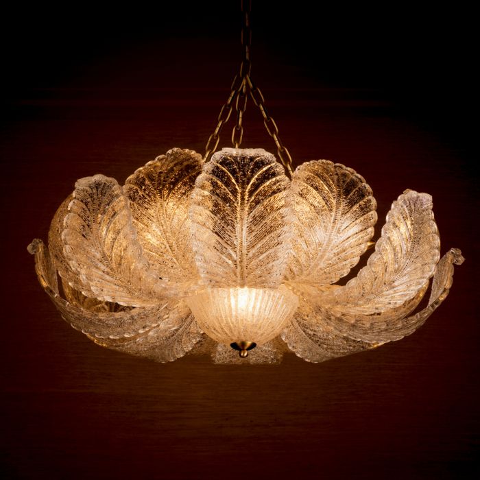 Lustre doré en verre texturé | Eichholtz Cabrillo