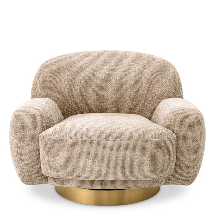 Fauteuil en tissu sable | Eichholtz Udine