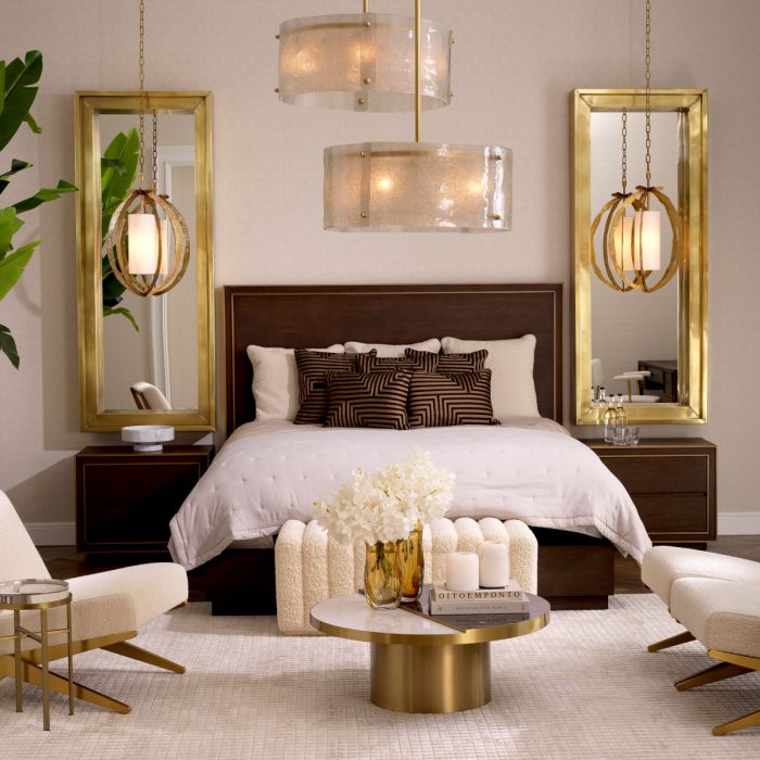 Miroir rectangulaire en laiton vieilli | Eichholtz Magenta L