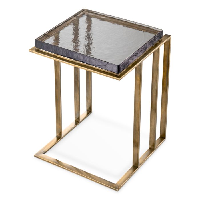 Table d'appoint dorée en verre soufflé | Eichholtz Crescent