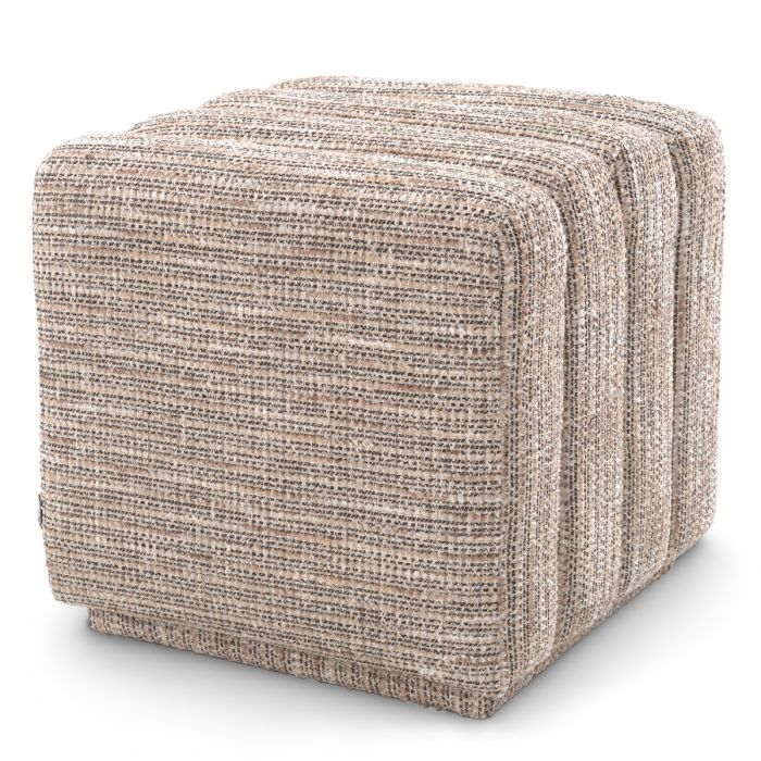 Pouf en tissu Mademoiselle beige | Eichholtz Bente