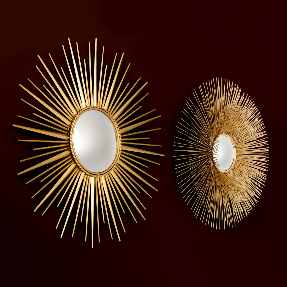 Miroir en laiton vintage | Eichholtz Helios - vue de détail | REMO-HOME