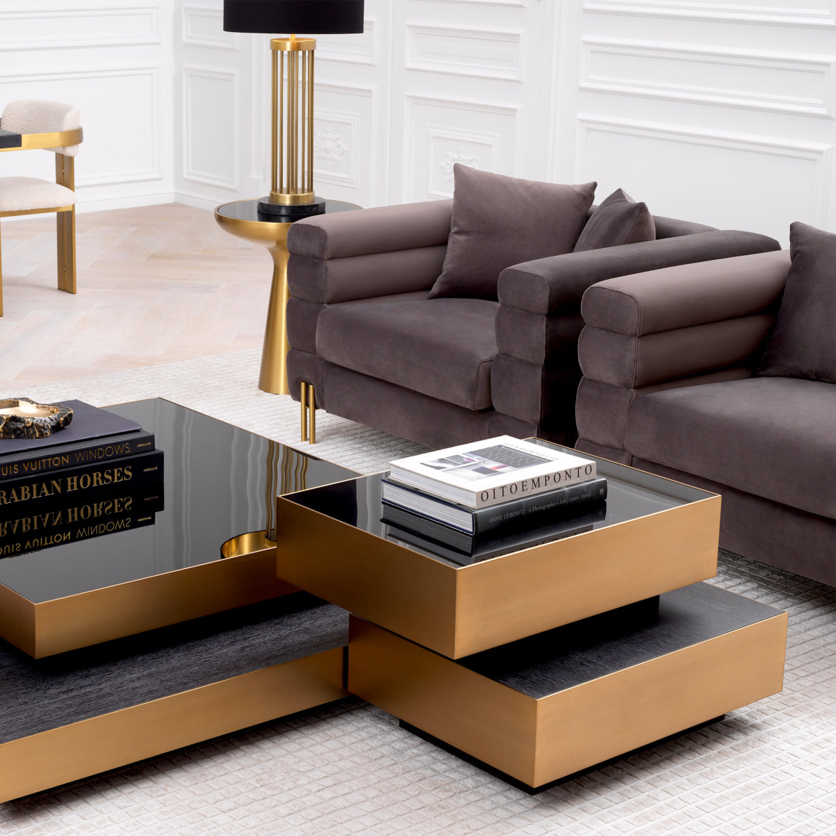Chaise York finition bronze et coquille blanche | Eichholtz York - vue de détail | REMO-HOME