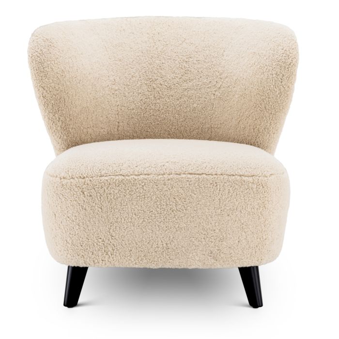 Fauteuil molletonné crème | Eichholtz Hydra