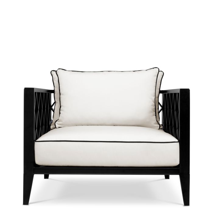 Fauteuil d'extérieur noir et blanc | Eichholtz Ocean Club