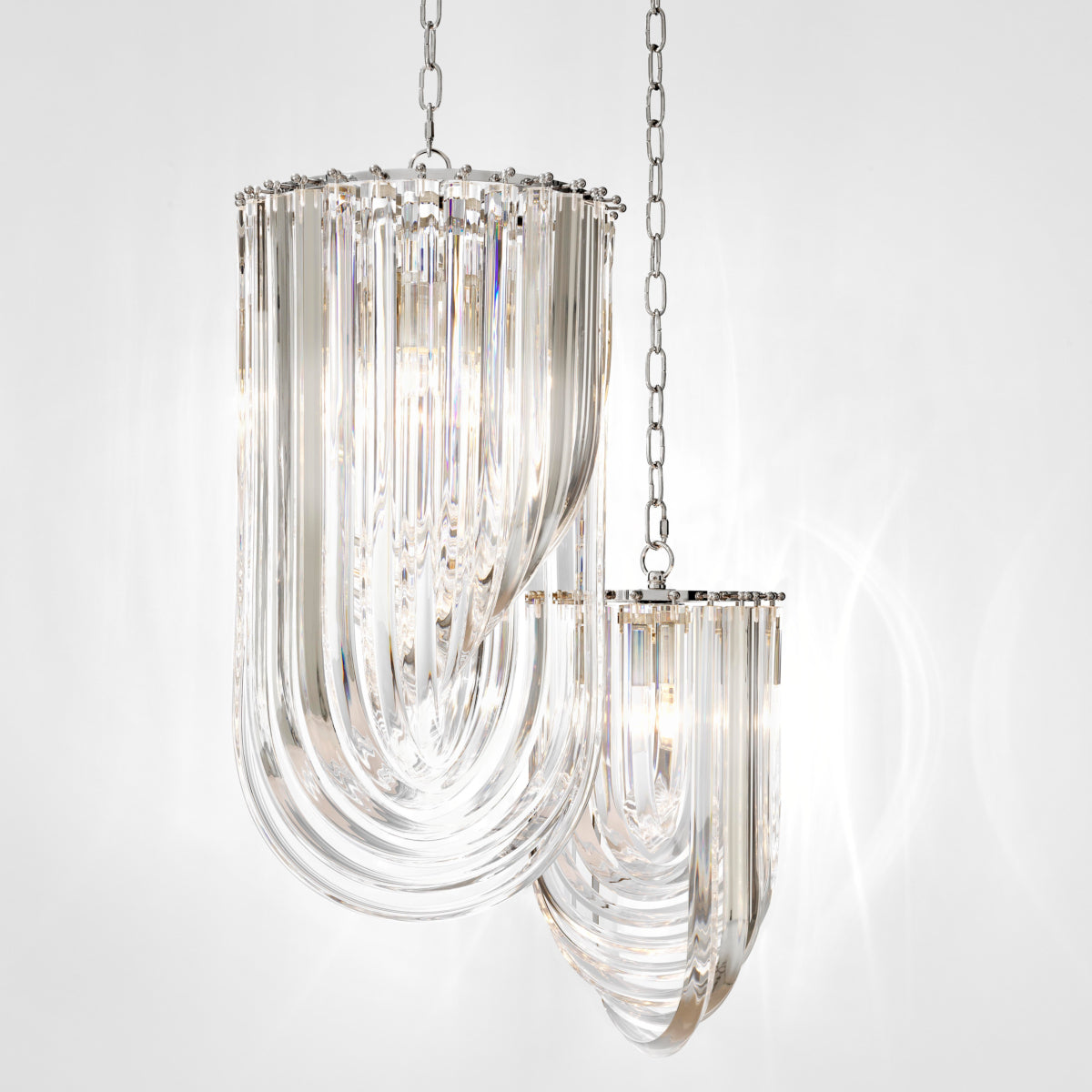 Chandelier en verre | Eichholtz Murano ø 50 x H. 33 cm - vue de détail | REMO-HOME