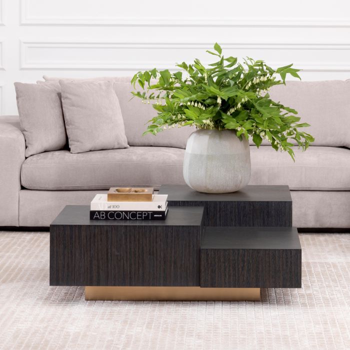 Table basse en chêne anthracite | Eichholtz Nerone