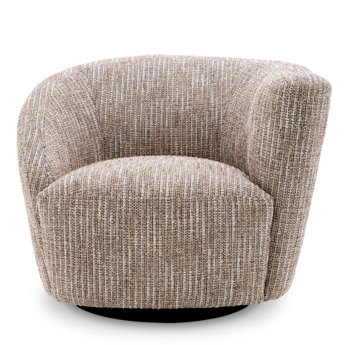 Fauteuil pivotant en tissu beige | Eichholtz Colin D