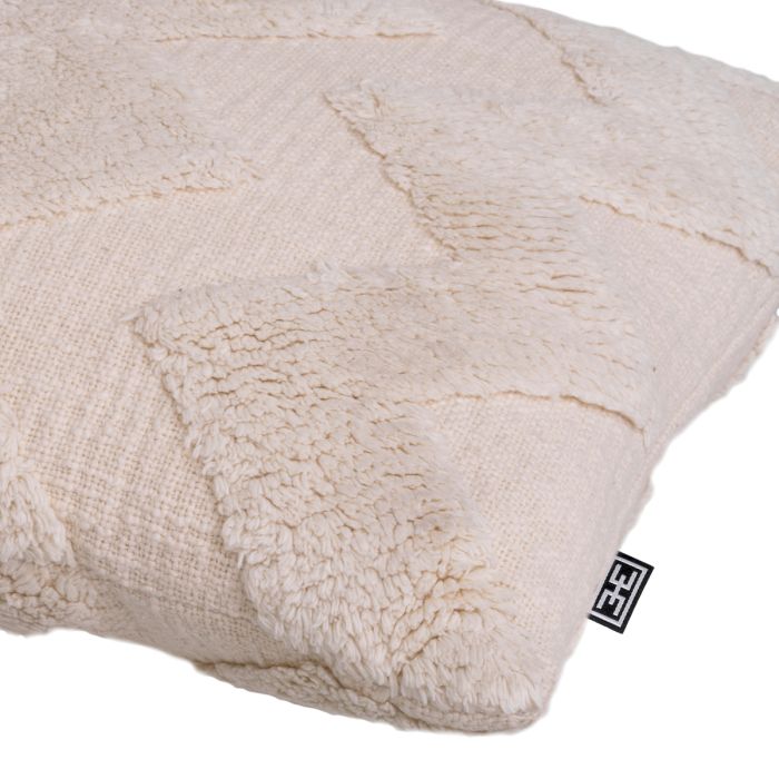 Coussin carré en coton blanc cassé | Eichholtz Mynos S