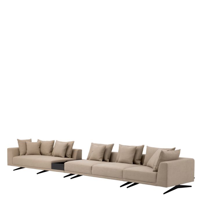 Canapé 4-5 places en tissu marron | Eichholtz Endless