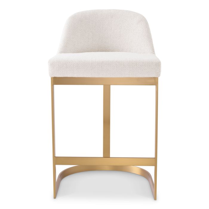 Chaise de comptoir en tissu blanc cassé | Eichholtz Condos