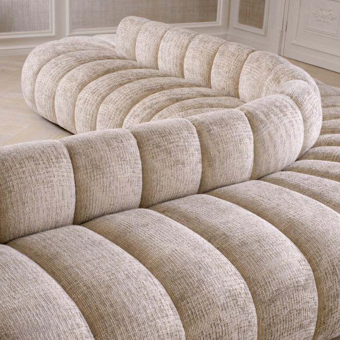 Canapé 10 places en tissu beige | Eichholtz Alison